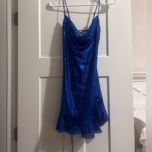 Lucy in the sky( blue sequin dress)